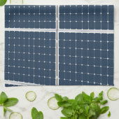 パワーパネル太陽ののイメージおもしろい キッチンタオル (折り畳み)