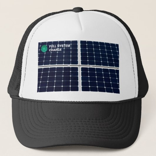 パワーパネル太陽ののイメージおもしろい キャップ (正面)