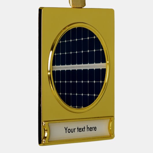 パワーパネル太陽ののイメージおもしろい ゴールドプレートバナーオーナメント (右)