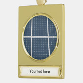 パワーパネル太陽ののイメージおもしろい ゴールドプレートバナーオーナメント (左)