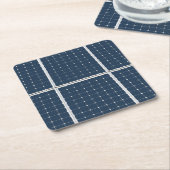 パワーパネル太陽ののイメージおもしろい スクエアペーパーコースター (アングル)