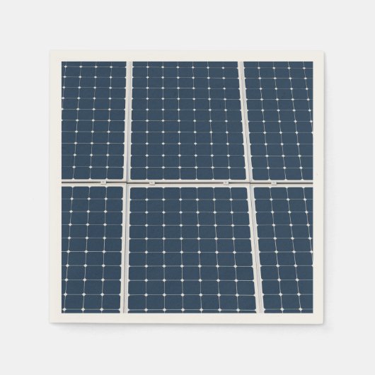 パワーパネル太陽ののイメージおもしろい スタンダードカクテルナプキン (正面)