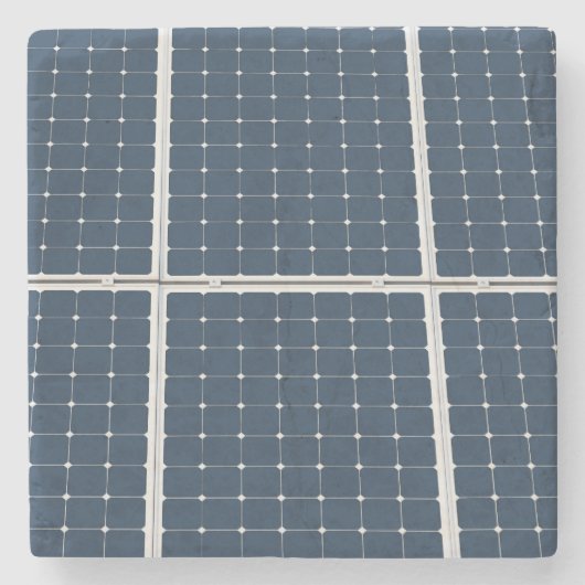 パワーパネル太陽ののイメージおもしろい ストーンコースター (正面)