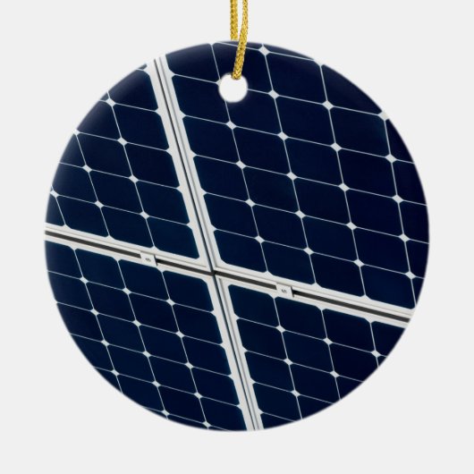 パワーパネル太陽ののイメージおもしろい セラミックオーナメント (正面)