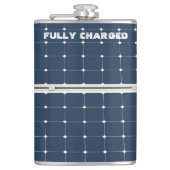 パワーパネル太陽ののイメージおもしろい フラスク (正面)