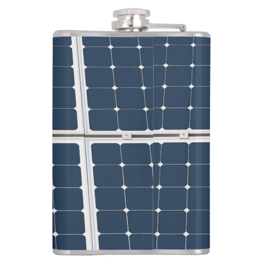 パワーパネル太陽ののイメージおもしろい フラスク (裏面)