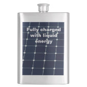 パワーパネル太陽ののイメージおもしろい フラスク (正面)