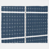 パワーパネル太陽ののイメージおもしろい フリースブランケット (正面(横))