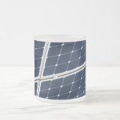 パワーパネル太陽ののイメージおもしろい フロストグラスマグカップ (中央)