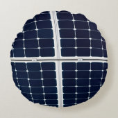 パワーパネル太陽ののイメージおもしろい ラウンドクッション (正面)