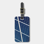 パワーパネル太陽ののイメージおもしろい ラゲッジタグ (正面縦)