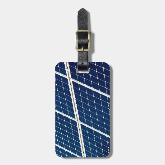パワーパネル太陽ののイメージおもしろい ラゲッジタグ (正面縦)
