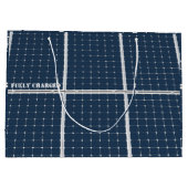 パワーパネル太陽ののイメージおもしろい ラージペーパーバッグ (裏面)