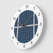 パワーパネル太陽ののイメージおもしろい ラージ壁時計 (傾斜)