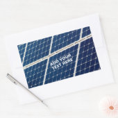 パワーパネル太陽ののイメージおもしろい 長方形シール (封筒)