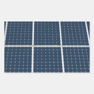 パワーパネル太陽ののイメージおもしろい 長方形シール