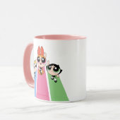 パワーパフ女の子が高く飛ぶ マグカップ (正面左)