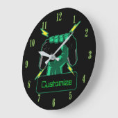 パワーパーソナライズされたゲーマーラウンドクロック ラージ壁時計 (傾斜)