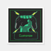 パワーパーソナライズされたゲーマー スタンダードカクテルナプキン (正面)