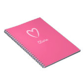 パワーピンクハート名ミニマル ノートブック (右側)