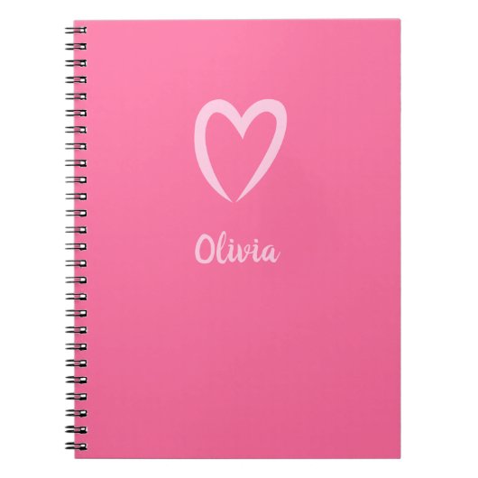 パワーピンクハート名ミニマル ノートブック (正面)