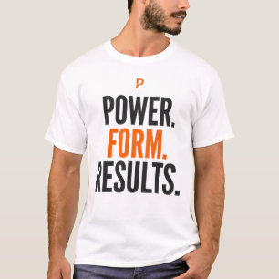パワーフォーム結果 モチベーショナルジムタイポグラフィ Tシャツ