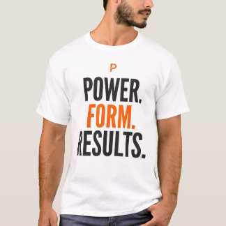パワーフォーム結果 モチベーショナルジムタイポグラフィ Tシャツ