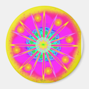 パワーフラワーによる万華鏡太陽 マグネット