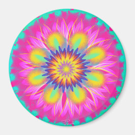 パワーブラワーのスプラッシュなピンクの女性 マグネット