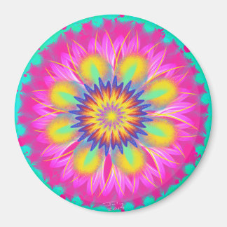 パワーブラワーのスプラッシュなピンクの女性 マグネット