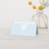 パワーブルーホワイトレース結婚ズ プレイスカード (裏面)