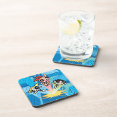 パワープフの女の子が空中に飛び上がる コースター (右側)