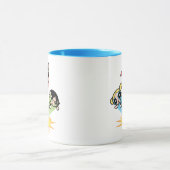 パワープフの女の子が空中に飛び上がる マグカップ (中央)