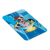 パワープフの女の子が空中に飛び上がる マグネット (右側)