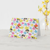 パワープフガールズタウンズビルパターン カード (黄色い花)