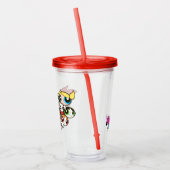 パワープフガールズ顔パターン アクリルタンブラー (左)