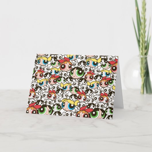 パワープフガールズ顔パターン カード (正面)