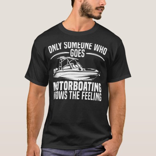 パワーボートエンジン用モーターボート Tシャツ (正面)