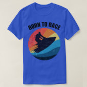 パワーボートレーシングジェットスキ生まれーからレース夏の海 Tシャツ (デザイン正面)