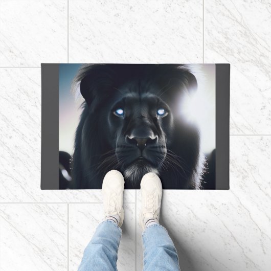 パワーライオン引用文 やる気を起こさせる ドアマット (室内)