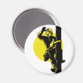 パワーラインマン電気工事士 マグネット (正面/裏面)