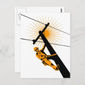 パワーラインマン電気技師 ポストカード (正面/裏面)