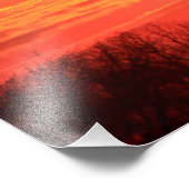 パワーライン付きカンザスサンセット写真の拡大 フォトプリント            (角)