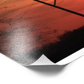 パワーライン付きカンザスサンセット写真の拡大 フォトプリント            (角)