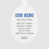 パワーライン電気ラインマン – 評価 オーナメント (裏面)