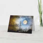 パワーライン、サンタクロースと満月クリスマス シーズンカード (裏面)