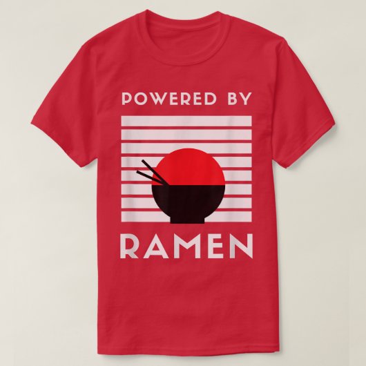 パワーラーメン – 食日本のべ物ラーメン大好きアニメ Tシャツ (デザイン正面)