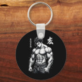 パワーリフター日本のスタイルマッスルボディビルデ キーホルダー (正面)