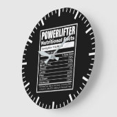 パワーリフター栄養ファクトおもしろい、パワーリフティング ラージ壁時計 (傾斜)