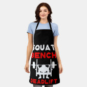 パワーリフティングスクアットベンチ重量挙げ エプロン (着用した状態)
